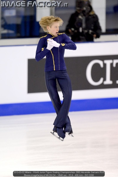 2013-03-02 Milano - World Junior Figure Skating Championships 2892 Alexander Samarin RUS.jpg